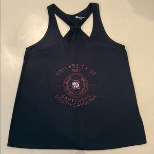 University of South Carolina Champion Tank Top Shirt Gamecocks Black Red Large L